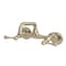 Kingston Brass KS373SN Kingston Two Handle Wall Mount Laundry Faucet, Brushed Nickel KS373SN - alternate 1
